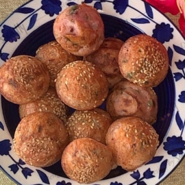 Little Millet and yellow moong fritters