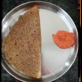 Green whole moong dosa