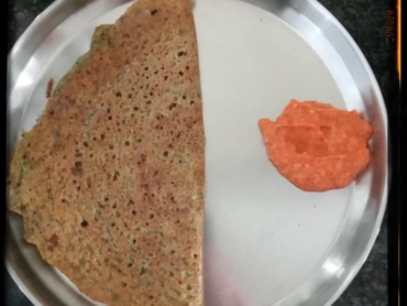 Green whole moong dosa