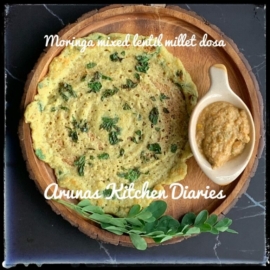 Millet Adai with Tomato Mint Chutney